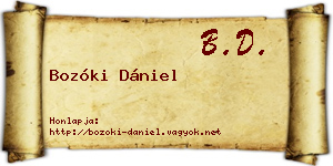 Bozóki Dániel névjegykártya