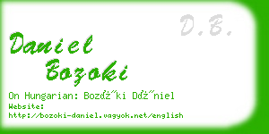 daniel bozoki business card